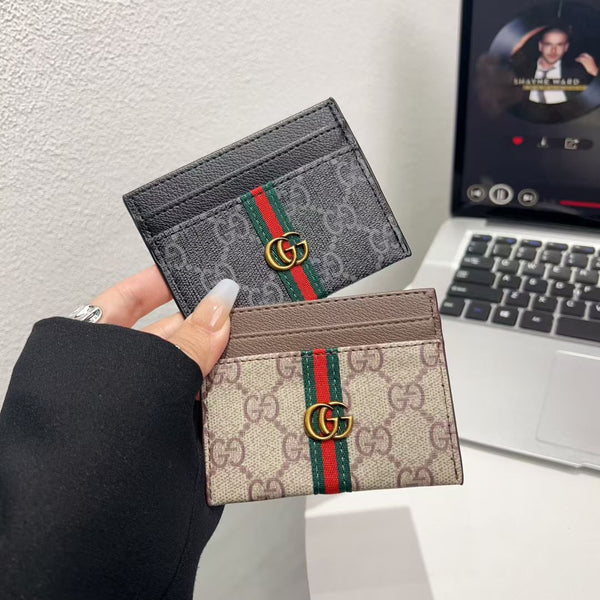 Minimalist Slim Wallet Card Holder with Fold-Over Design