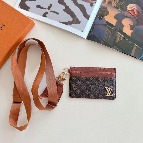 Premium Leather Slim Card Holder with Refined Stitched Finish